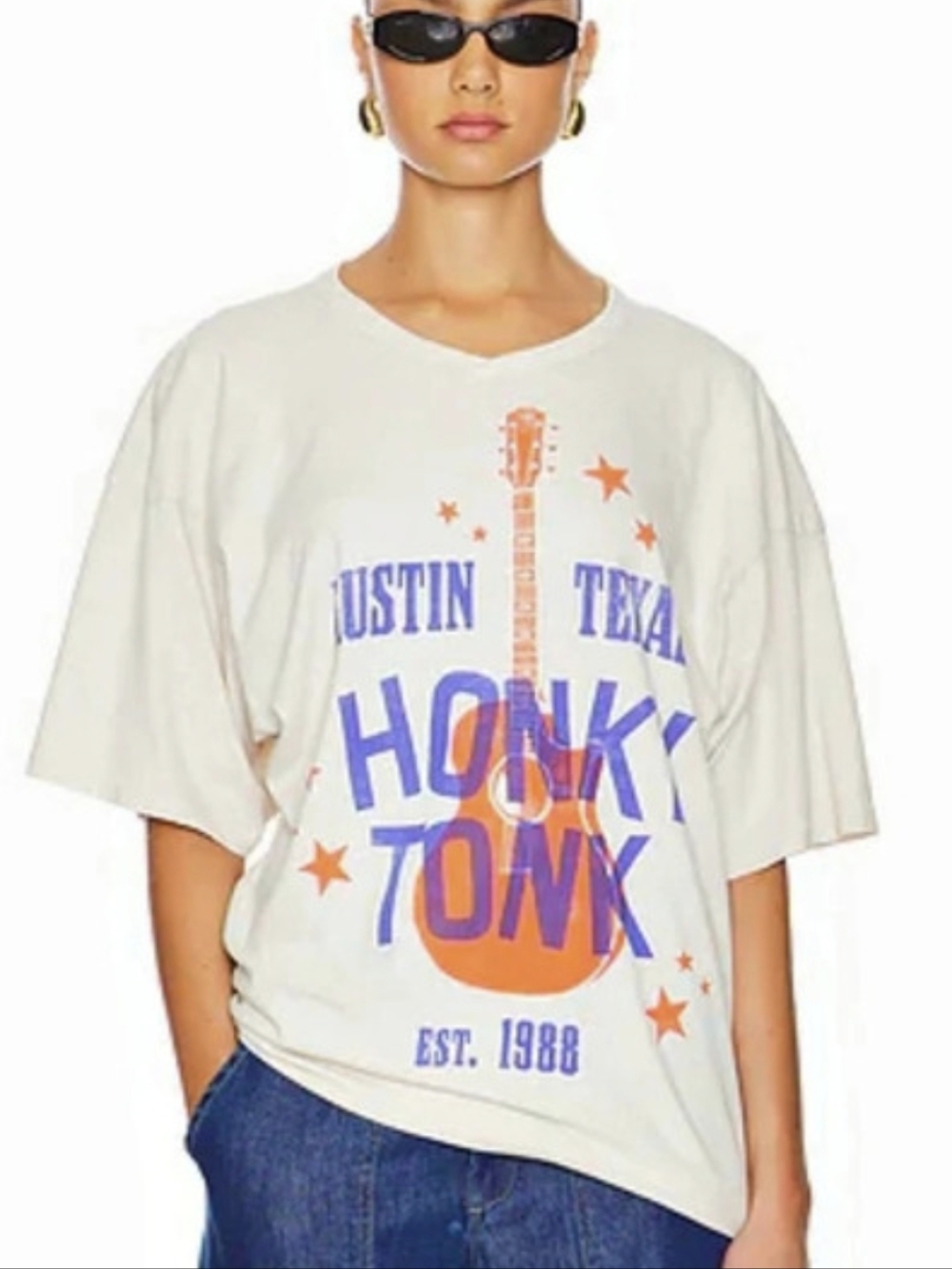 Daydreamer Austin Texas Honky Tonk Oversized Jersey Tee